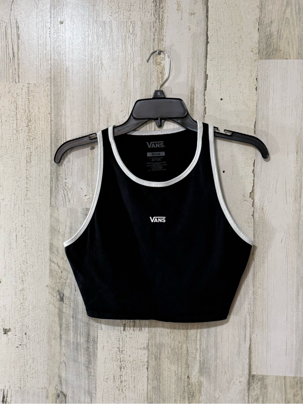 Vans Black Crop Tank with White Trim - Women's - Picture 12 of 12